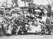 Benz Bz.IV engine amongst burnt out Albatros C.VII wreckage (0450-196)